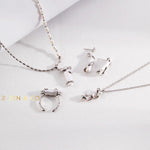 GAIA Dainty Baroque pearl asymmetric earrings and open ring - ZEN&CO Studio