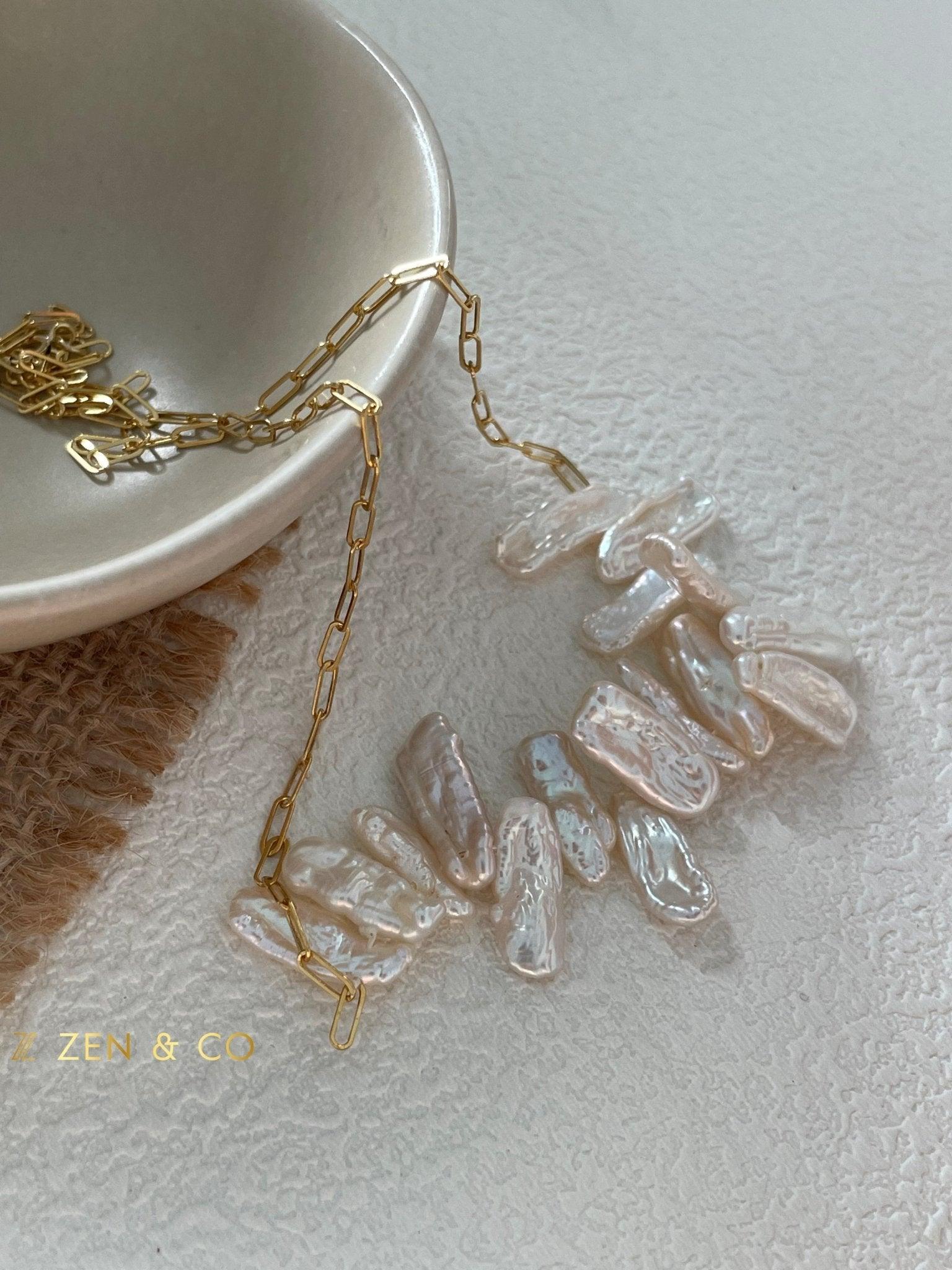 HAERIN Keshi pearl gold necklace - ZEN&CO Studio