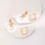KRISSY Bohemian Mother of pearl doughnut dangle earrings - ZEN&CO Studio