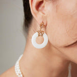 KRISSY Bohemian Mother of pearl doughnut dangle earrings - ZEN&CO Studio