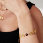 LOMBOK Bohemian Tiger eye stone bracelet earrings and open ring - ZEN&CO Studio