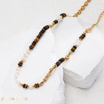 TAMINA Bohemian Tiger Eye Stone Necklace - ZEN&CO Studio