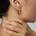 ELLA Round chunk hoop earrings - ZEN&CO Studio