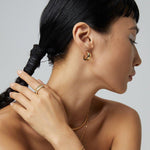 ELLA Round chunk hoop earrings - ZEN&CO Studio
