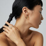 ELLA Round chunk hoop earrings - ZEN&CO Studio