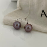 MERLOT Purple Pearl drop earrings