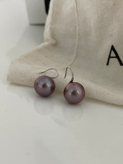 MERLOT Purple Pearl drop earrings - ZEN&CO Studio