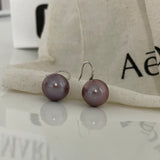 MERLOT Purple Pearl drop earrings