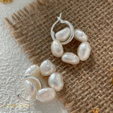 FLOWER POWER Pearl hoop earrings - ZEN&CO Studio