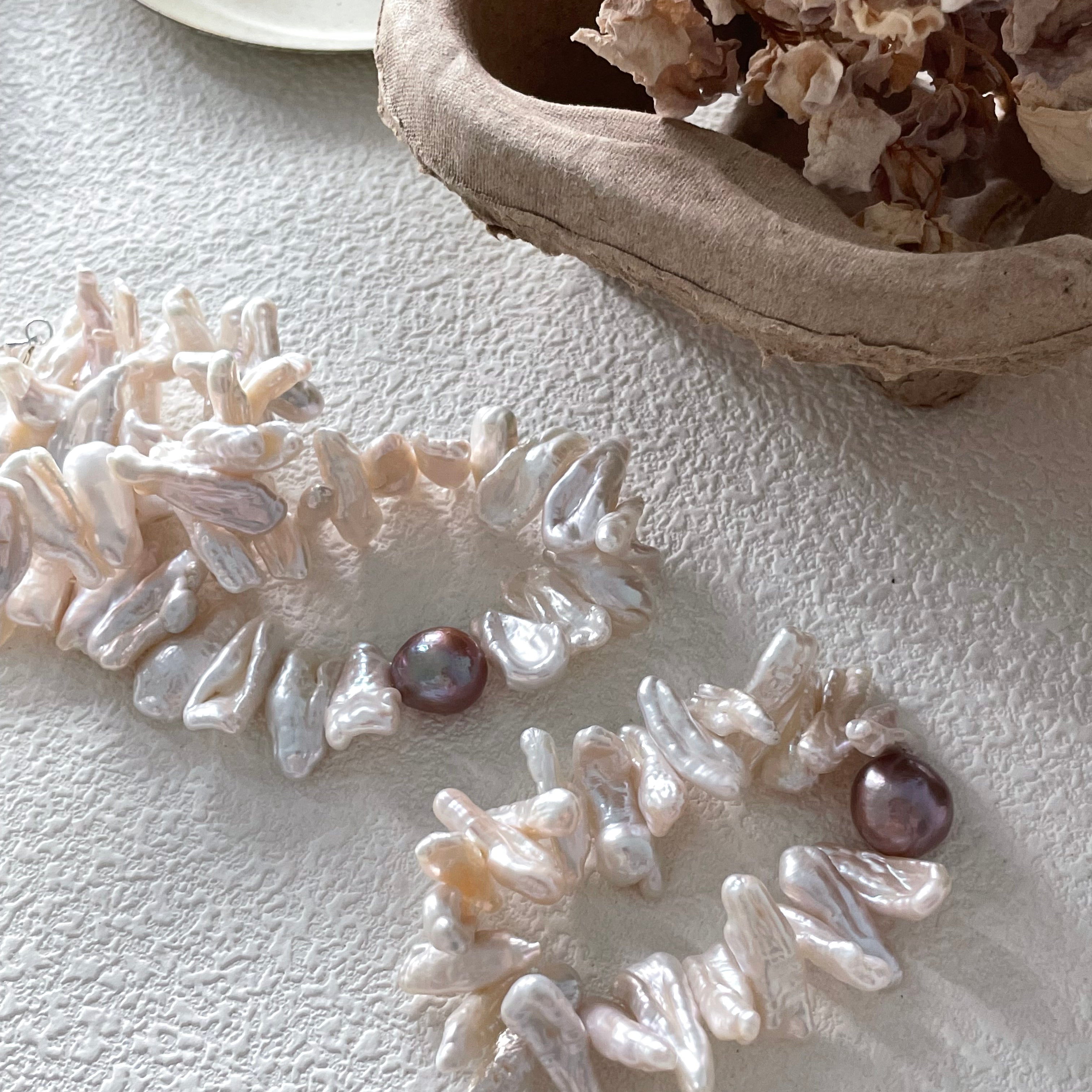 SUNFLOWER Keshi pearl bracelet - ZEN&CO Studio