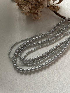 CHRISTINE Grey Pearl Necklace - ZEN&CO Studio