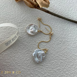 PETALS long dangle pearl earrings