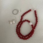 AMAYA Carnelian Necklace with Pearl - ZEN&CO Studio