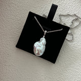 AMBER Baroque Pearl Pendant Necklace