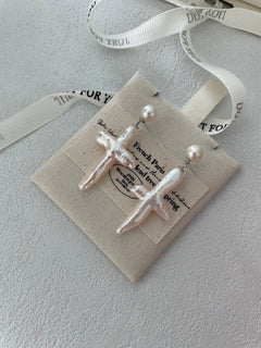 CRUZ Cross Pearl Drop Earrings - ZEN&CO Studio