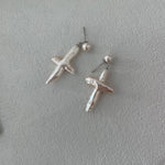 CRUZ Cross Pearl Drop Earrings - ZEN&CO Studio