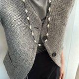 ALESSIA Pearl and Black Onyx Long Necklace