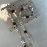 ANGELINA Amber and Baroque Pearl Bracelet