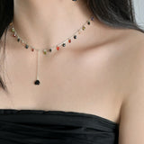 Rachel's Dainty Stone Necklace with Pendant