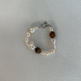 ANGELINA Amber and Baroque Pearl Bracelet