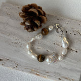 ANGELINA Amber and Baroque Pearl Bracelet