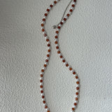 TOSCA Pearl and Garnet Bead Necklace
