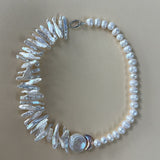 LE SEINE Mixed Baroque Pearl and Keshi Pearl Necklace