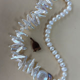 LE SEINE Mixed Baroque Pearl and Keshi Pearl Necklace