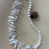 LE SEINE Mixed Baroque Pearl and Keshi Pearl Necklace