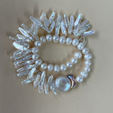 LE SEINE Mixed Baroque Pearl and Keshi Pearl Necklace
