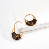 ALONDRA Tiger Eye Stone Hoop Earrings