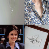 Monica´s Pearl and Star Necklace and Earrings Set