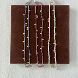 JESSA Dainty Stone and Gold Flakes Necklace