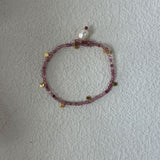 JESSA Dainty Stone and Gold Flakes Bracelet