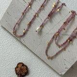 JESSA Dainty Stone and Gold Flakes Bracelet