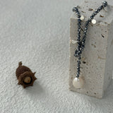 JESSA Dainty Stone and Gold Flakes Bracelet