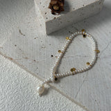 MARINE Mini Pearl and Gold Flakes Bracelet