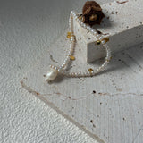 MARINE Mini Pearl and Gold Flakes Bracelet