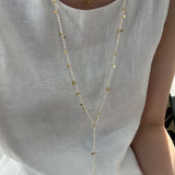 MARNIE Mini Pearl and Gold Flakes Necklace