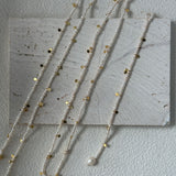 MARNIE Mini Pearl and Gold Flakes Necklace