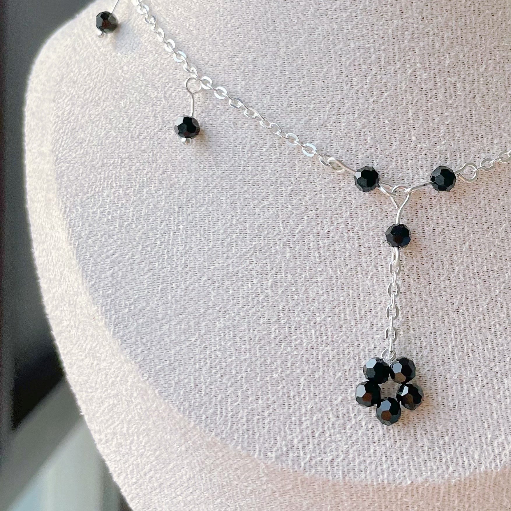 Rachel´s Black Crystal Necklace - ZEN&CO Studio