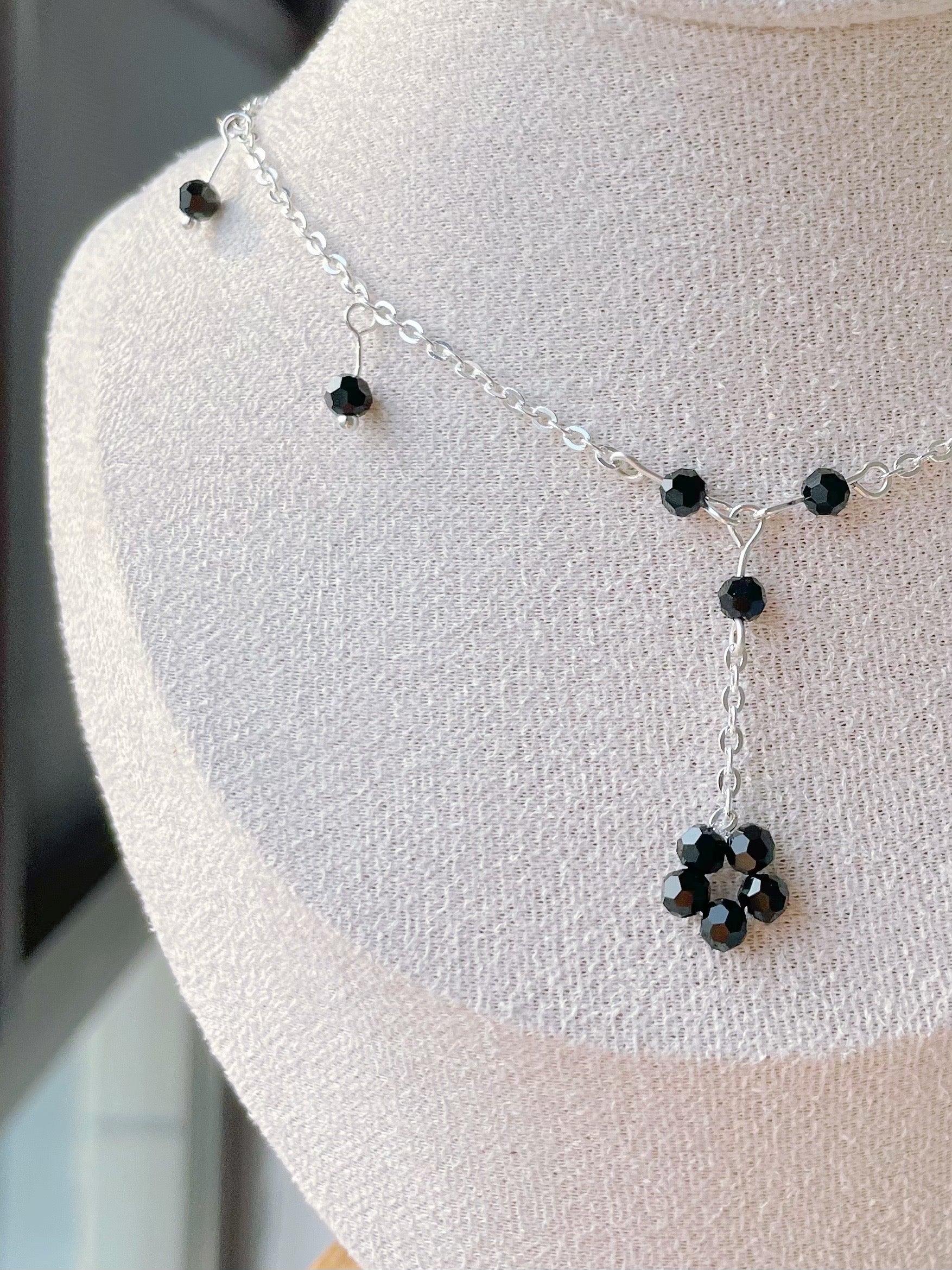 Rachel´s Black Crystal Necklace - ZEN&CO Studio