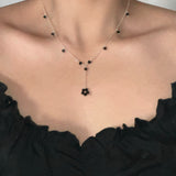 Rachel´s Black Crystal Necklace - ZEN&CO Studio