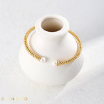 ALANA Open Cuff Bracelet with Pearls - ZEN&CO Studio