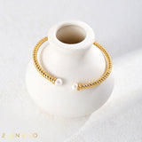 ALANA Open Cuff Bracelet with Pearls - ZEN&CO Studio