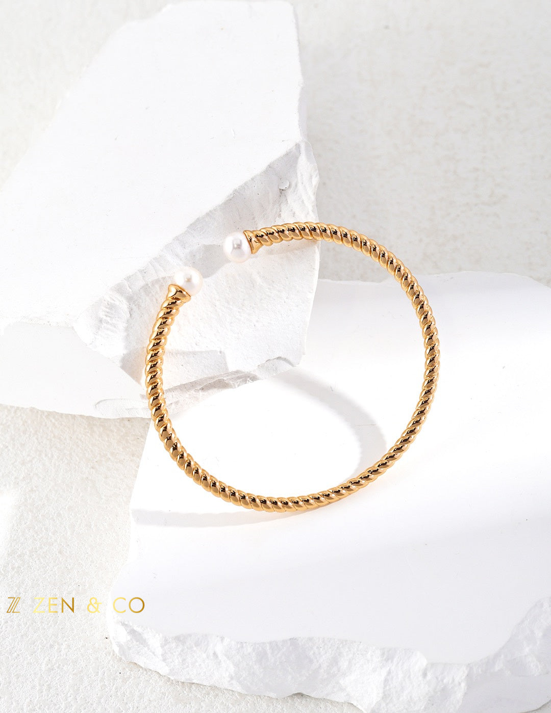 ALANA Open Cuff Bracelet with Pearls - ZEN&CO Studio