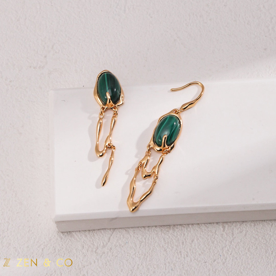 AARTI Malachite Drop Earrings