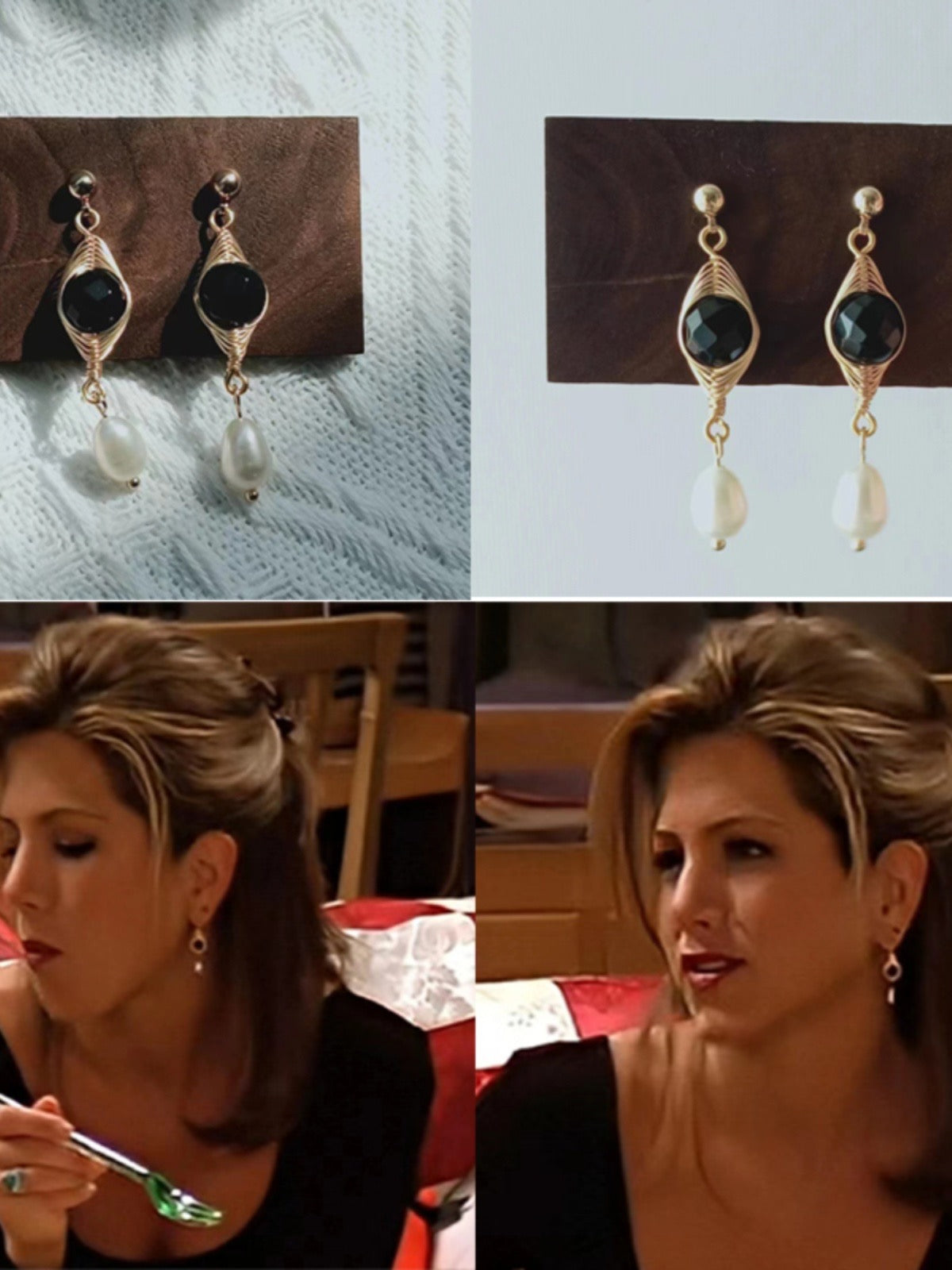 Rachel´s Black Onyx and Pearl Earrings - ZEN&CO Studio