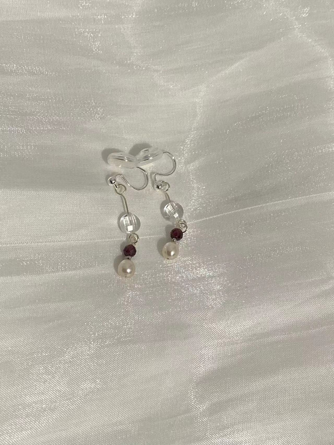 Rachel´s White Crystal and Pearl Earrings - ZEN&CO Studio