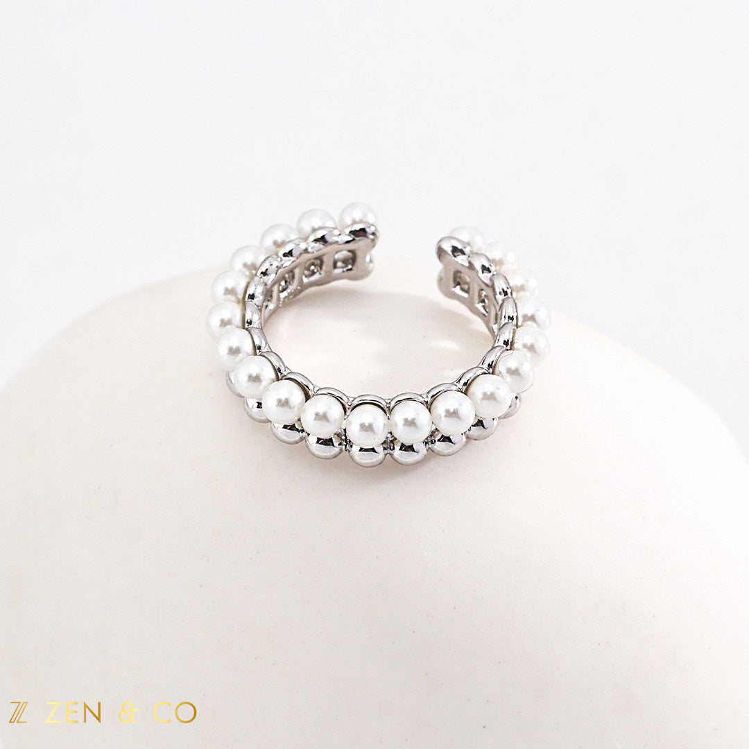 AIMEE Pearl Open Ring - ZEN&CO Studio